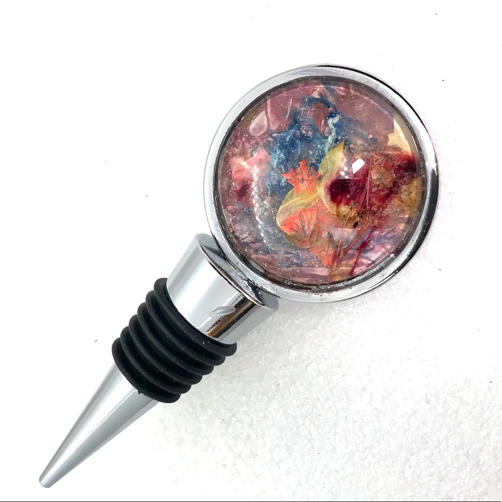 Wine bottle stopper handmade glass dome